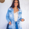 Denim Jacket Long Celeste - Image 2