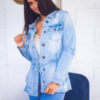 Denim Jacket Long Celeste - Image 3