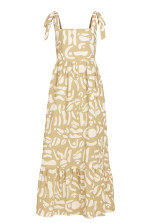 Vestido Marcelina Maxi Beige Flo