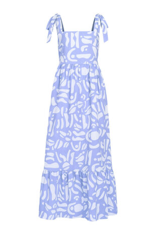 Vestido Marcelina Maxi Celeste Flo