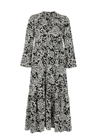 Tunica Elena Maxi Negro Flo