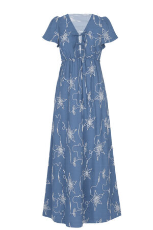 Vestido Ivette Maxi Azul Flo
