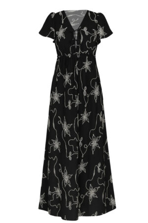 Vestido Ivette Maxi Negro Flo