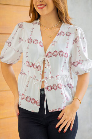 Blusa Victoria Bl/vino