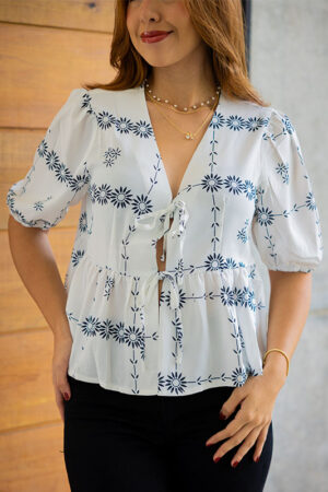 Blusa Victoria Bl/Negro