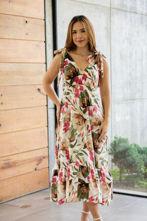 Vestido Lucero Maxi Flores