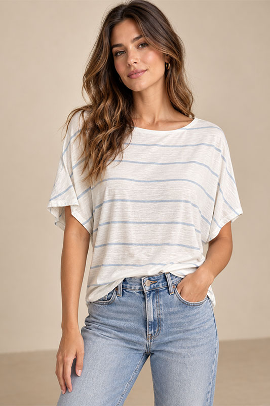 Blusa Amira Azul/Rayas