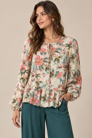 Blusa Frida Crema/Rosa